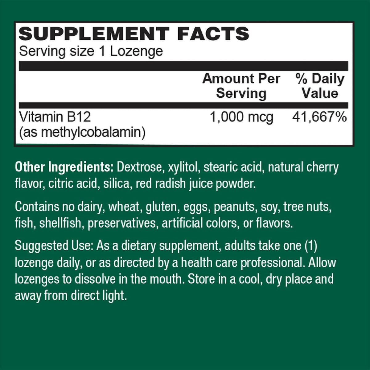 PlantFusion Vegan B12 Methyl 1000 mcg - Sublingual Vitamin - Supports Energy, Heart Health, Nervous System - Cherry Flavour, 60 High Potency Methylcobalamin Lozenges for Fast Absorption - görsel 6