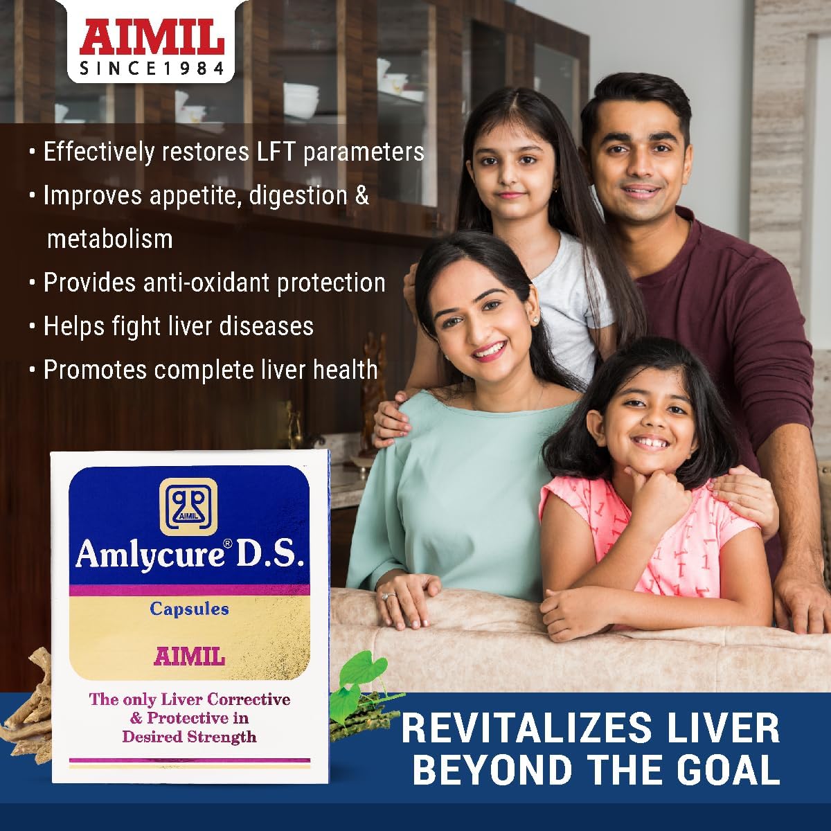 AIMIL Amlyvcure D.S Capsules – Liver Support Ayurvedic Supplement (20 Tablets x 2) - görsel 5