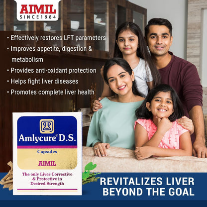 AIMIL Amlyvcure D.S Capsules – Liver Support Ayurvedic Supplement (20 Tablets x 2)