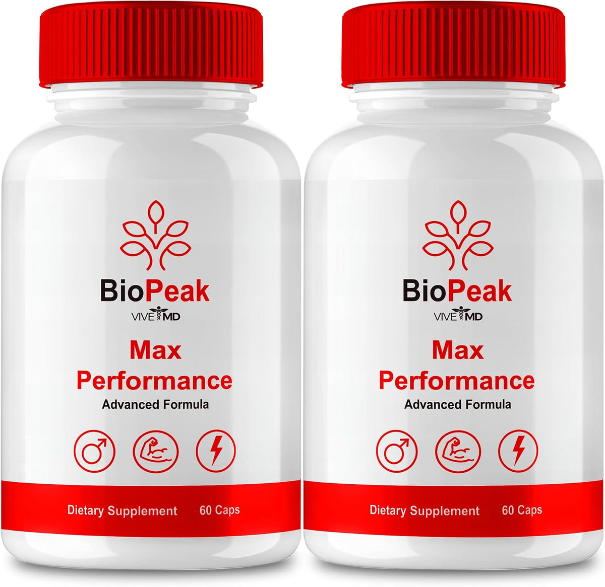 VIVE MD BioPeak Capsules - All-Natural Food Supplement for Maximum Strength and Vitality (2 Pack) - görsel 1