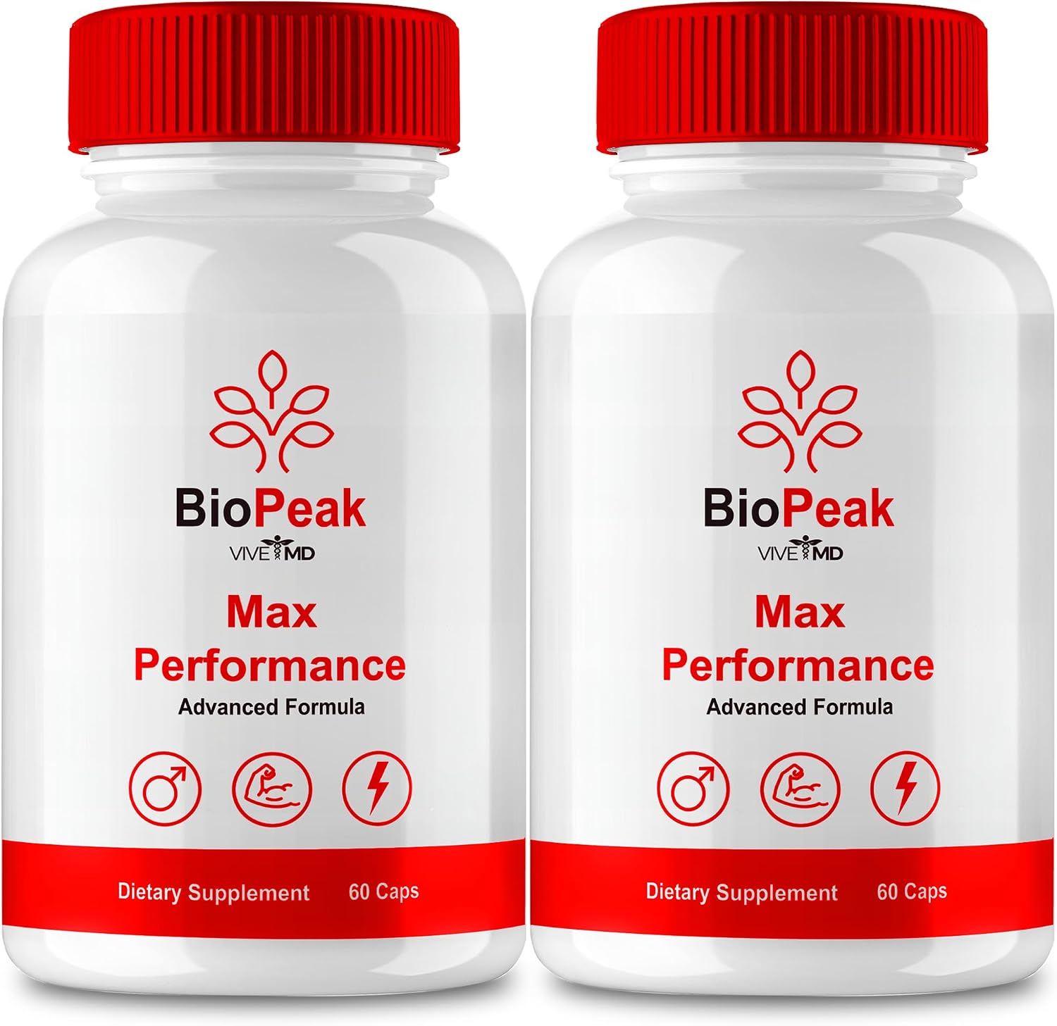 VIVE MD BioPeak Capsules - All-Natural Food Supplement for Maximum Strength and Vitality (2 Pack) - görsel 1