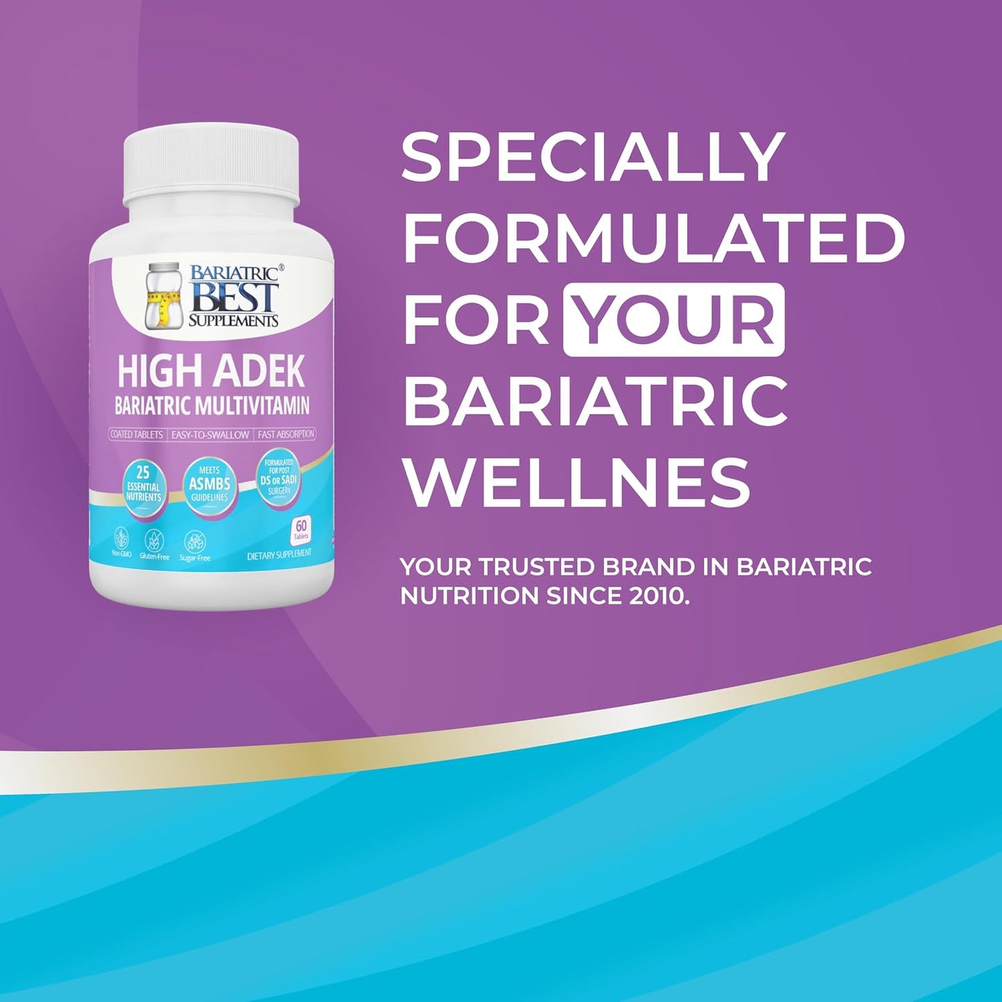 High ADEK Bariatric Multivitamin - for DS, SADI & BPD/DS Surgery - 60 Tablets - görsel 6