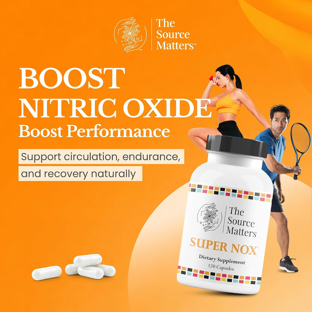 Super NOX (120 Capsules) – Nitric Oxide Supplement with L-Citrulline, Quercetin & Grape Seed Extract - görsel 3
