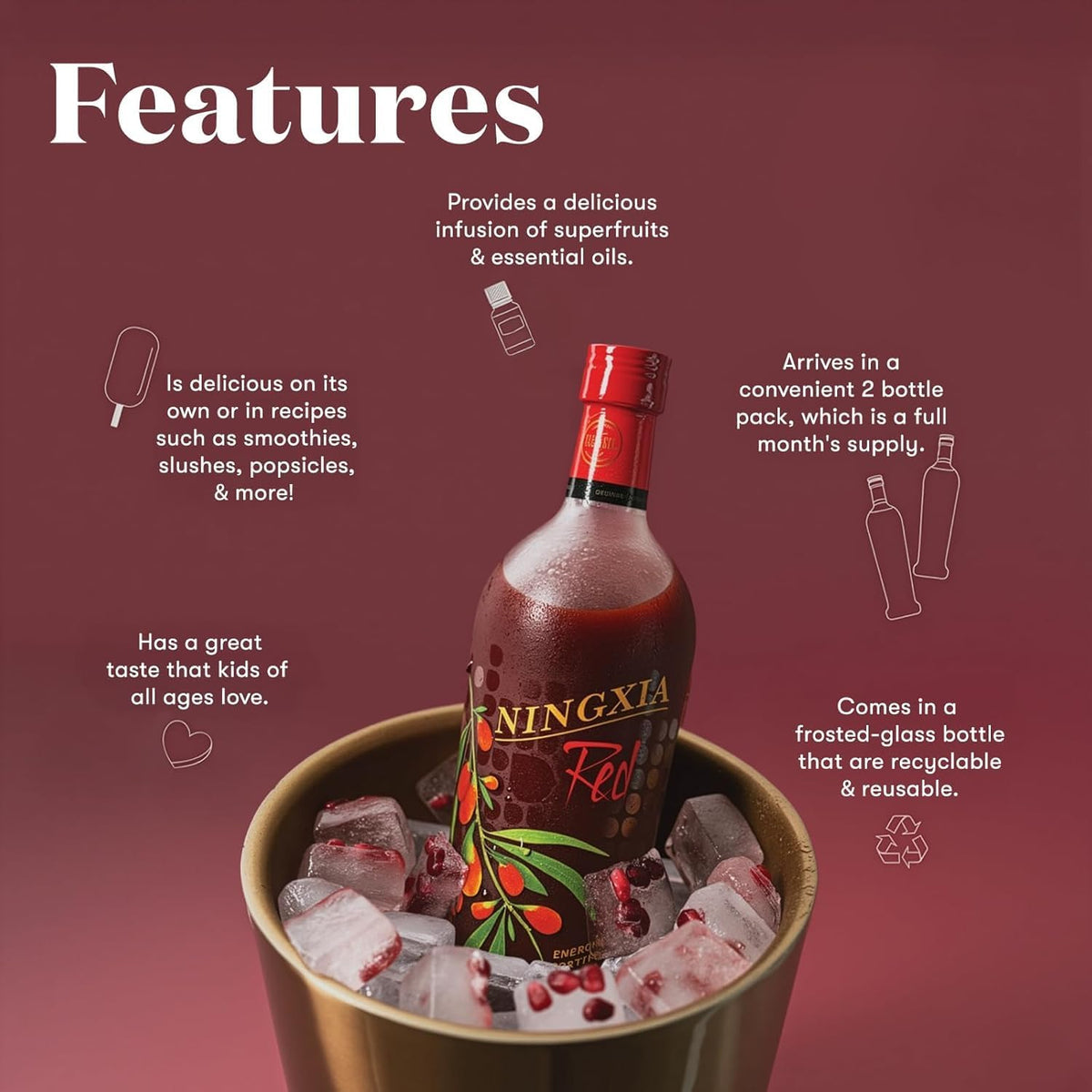 Young Living NingXia Red Antioxidant Drink – Superfruit Blend with Wolfberry, Blueberry & Pomegranate, 750 ml (Pack of 2) - görsel 3