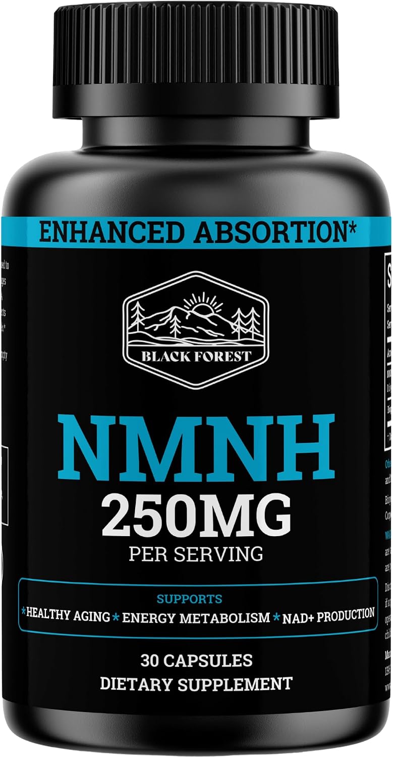 Black Forest NMN Supplement 1000mg (Nicotinamide Mononucleotide) 99% Pure, Stabilised Form, BioPerine® for Enhanced Bioavailability (60 Capsules) - görsel 10