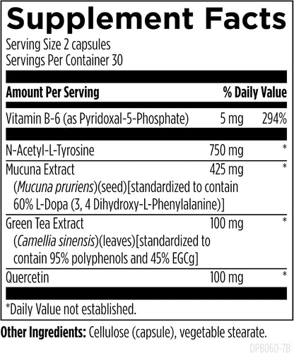 Designs for Health DopaBoost - Cognitive and Mood Support Supplement (60 Capsules)