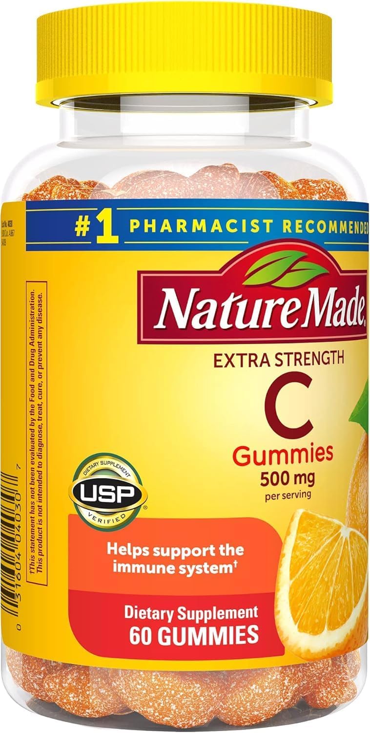 Nature Made Extra Strength Vitamin C 500 mg Gummies, 60 Count (Pack of 2) - görsel 7