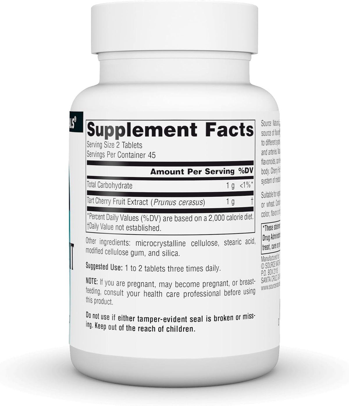 Source Naturals Cherry Fruit Extract – 500 mg, 90 Vegetarian Tablets - görsel 3