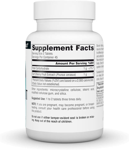 Source Naturals Cherry Fruit Extract – 500 mg, 90 Vegetarian Tablets