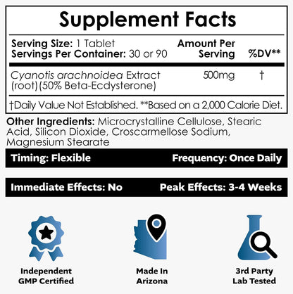 Nootropics Depot Beta Ecdysterone 50% Capsules (500mg, 30 Count)