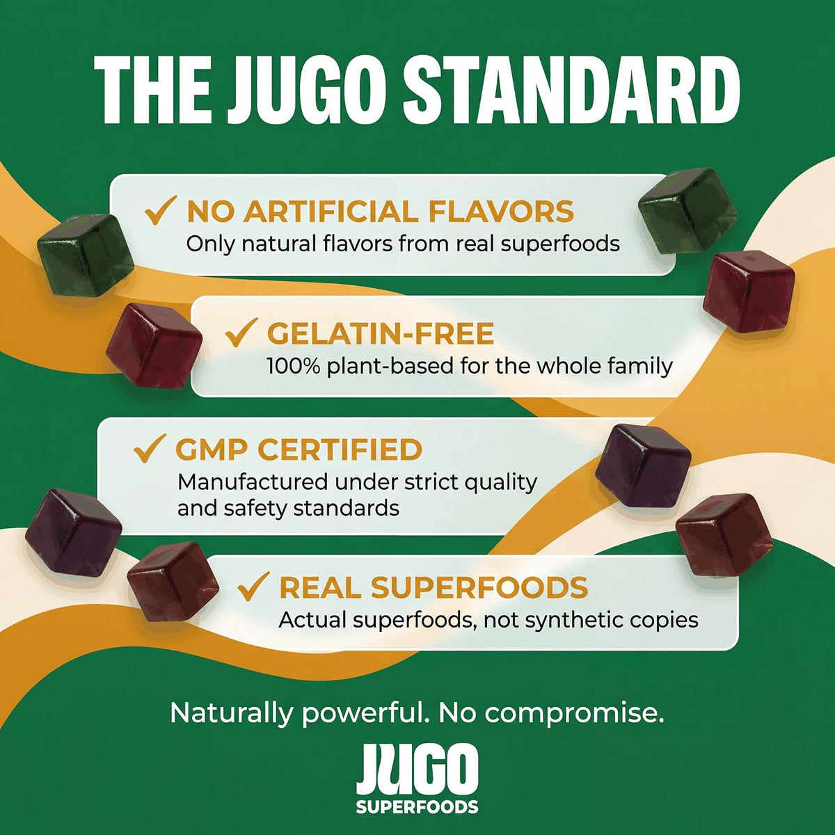 JUGO Beauty + SUPERFOODS Hair, Skin and Nails Collagen Gummies - görsel 4