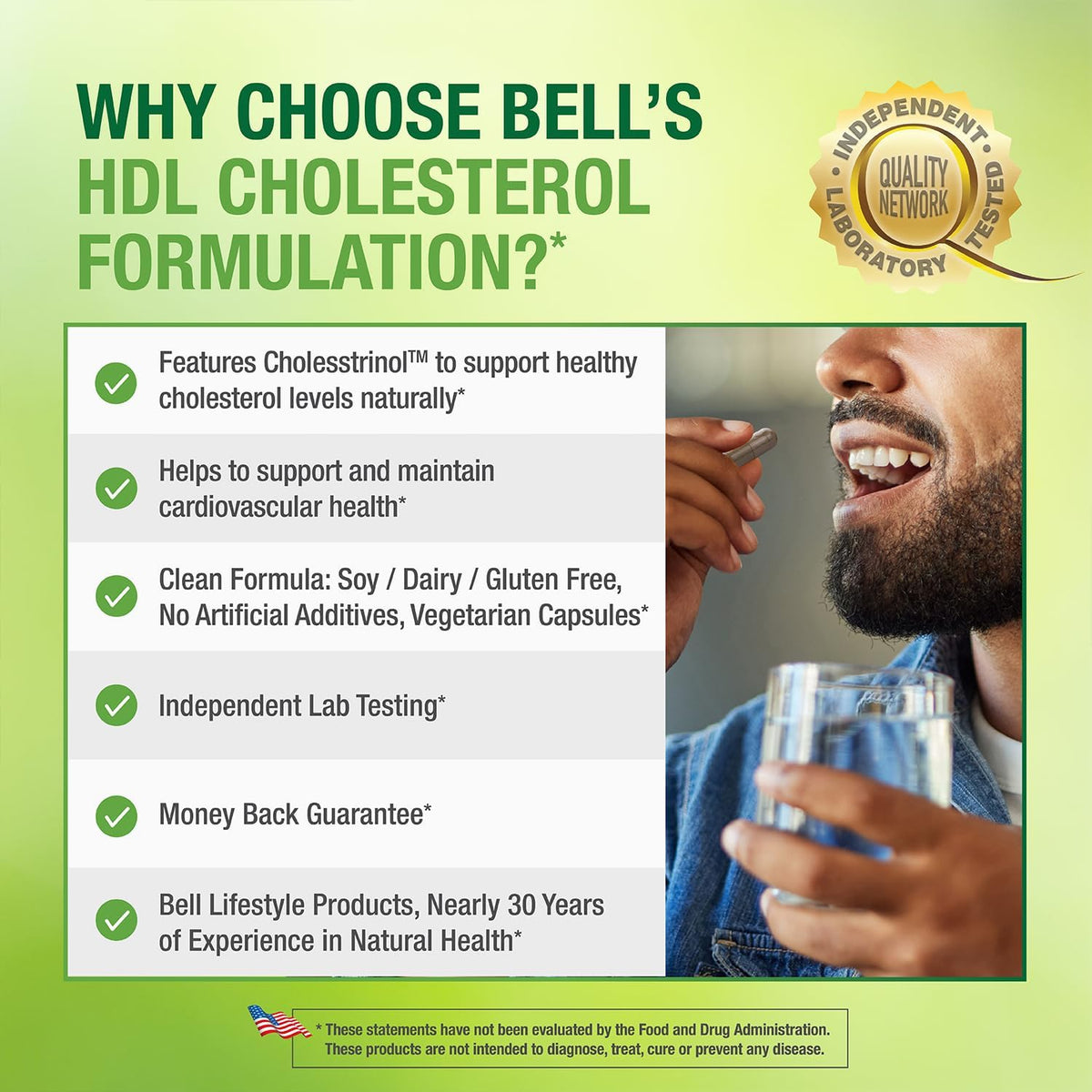 Bell HDL Cholesterol Formulation™ - Cholesterol Health Supplement for Men and Women, 30 Capsules - görsel 6