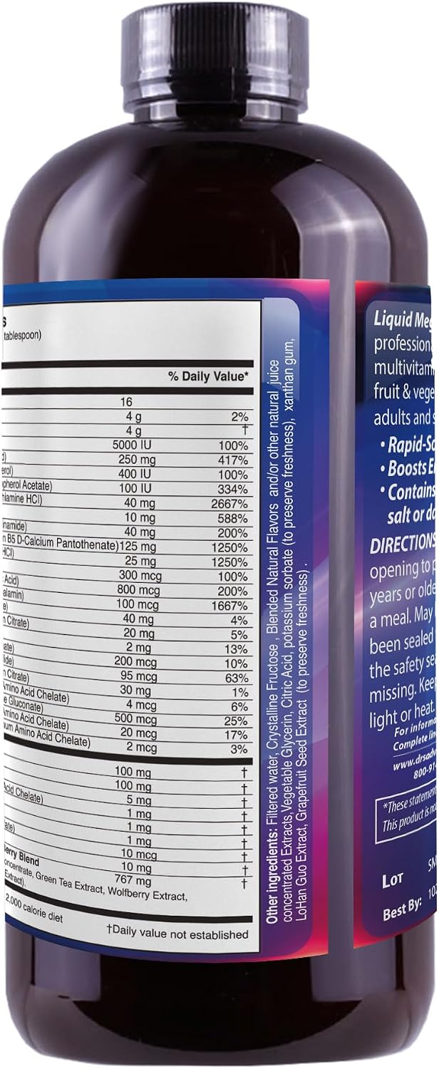 Liquid Mega MultiVitamins and Minerals 946ml - görsel 3
