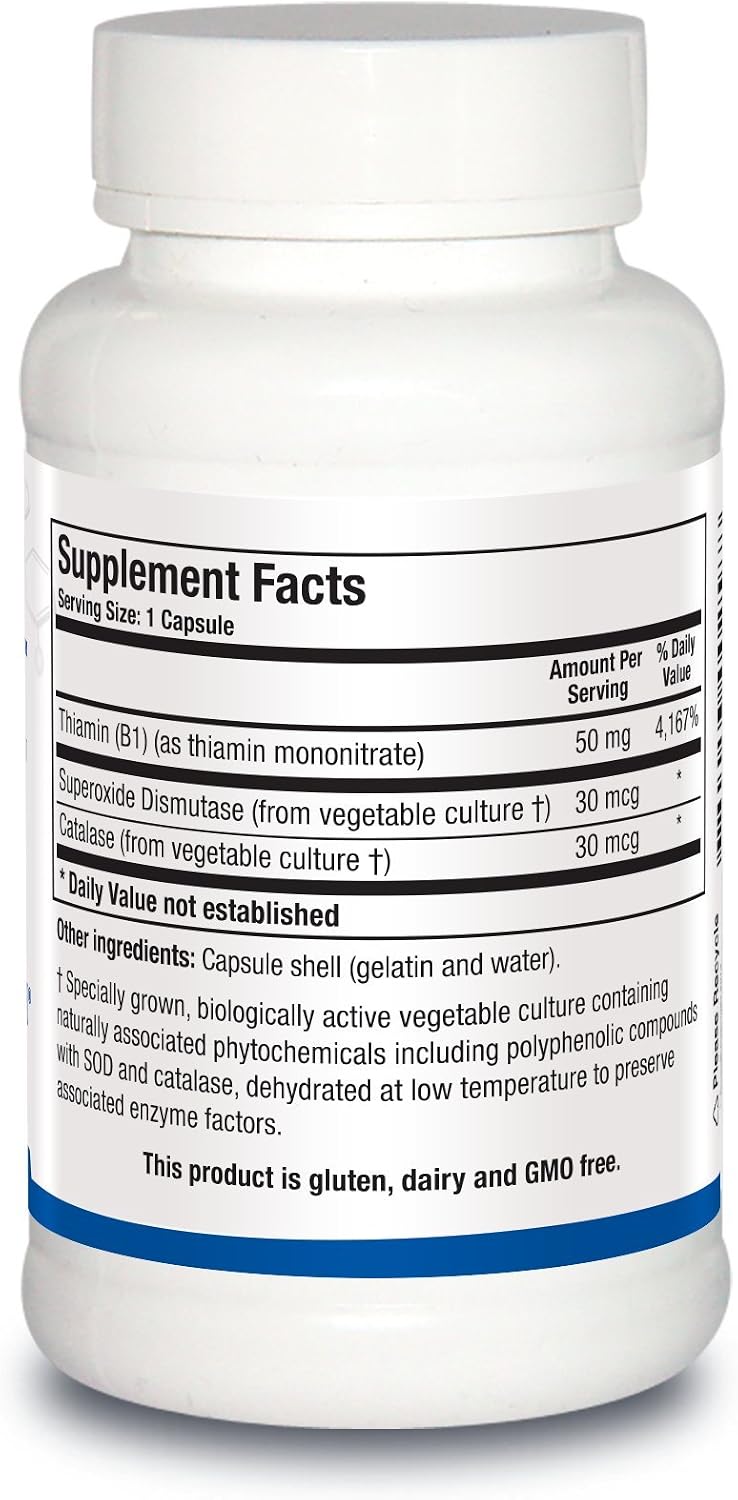 BIOTICS RESEARCH Thiamin 50™ – High Potency Vitamin B1 (Thiamine) 50 mg, 90 Capsules - görsel 2