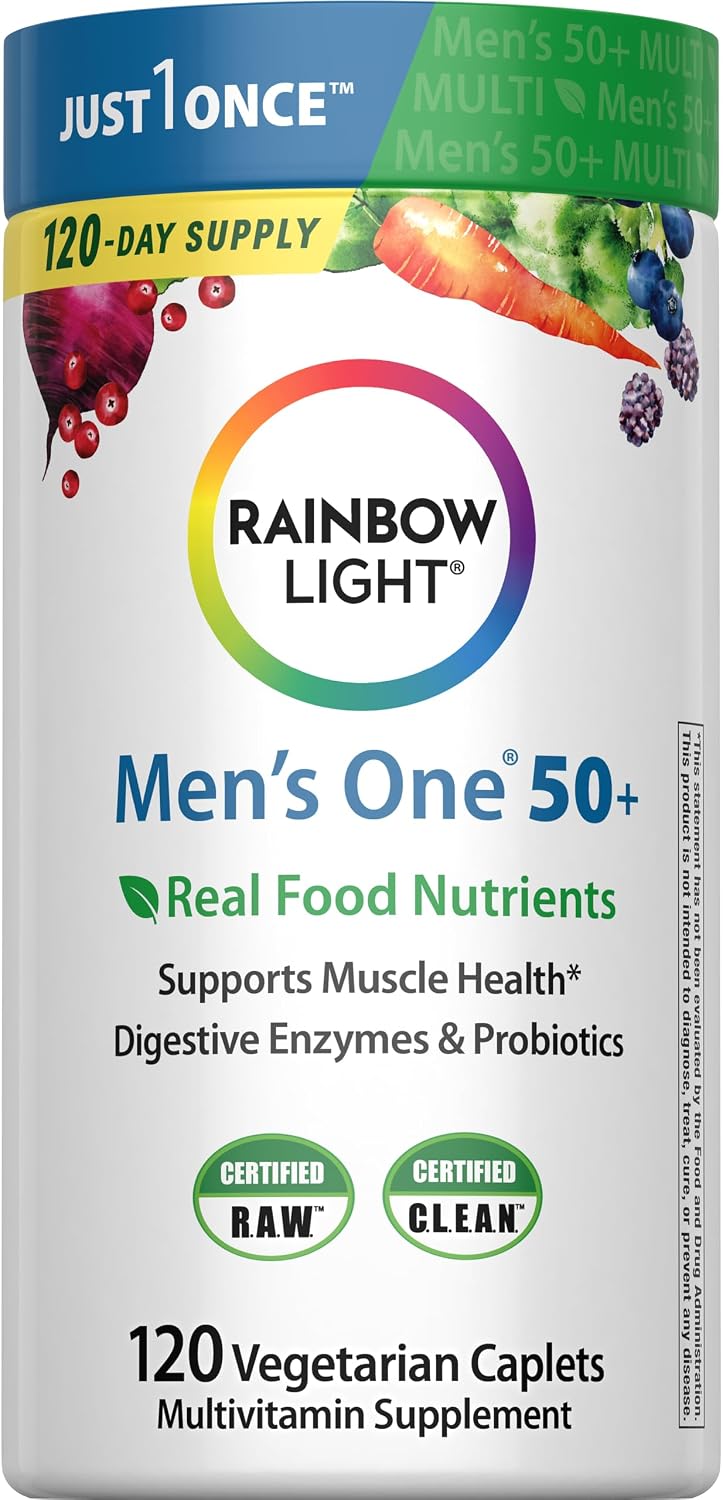 Rainbow Light Men's 50 Plus Multivitamin 120 Tablets, 120 CT - görsel 1