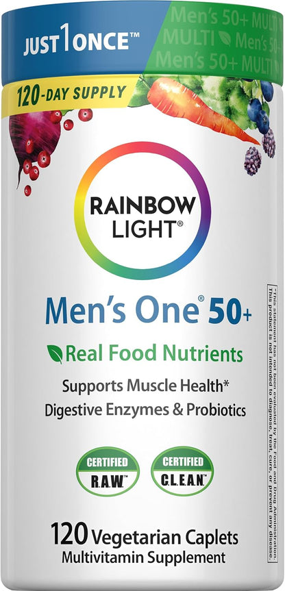Rainbow Light Men's 50 Plus Multivitamin 120 Tablets, 120 CT