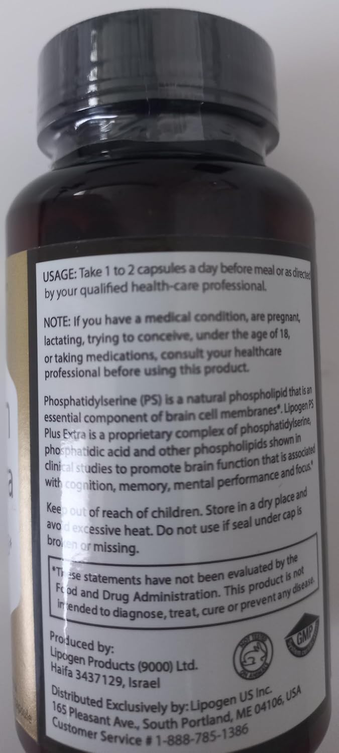 Lipogen PS Plus Extra Brain Booster – 133mg Phosphatidylserine, 30 Softgels - görsel 2