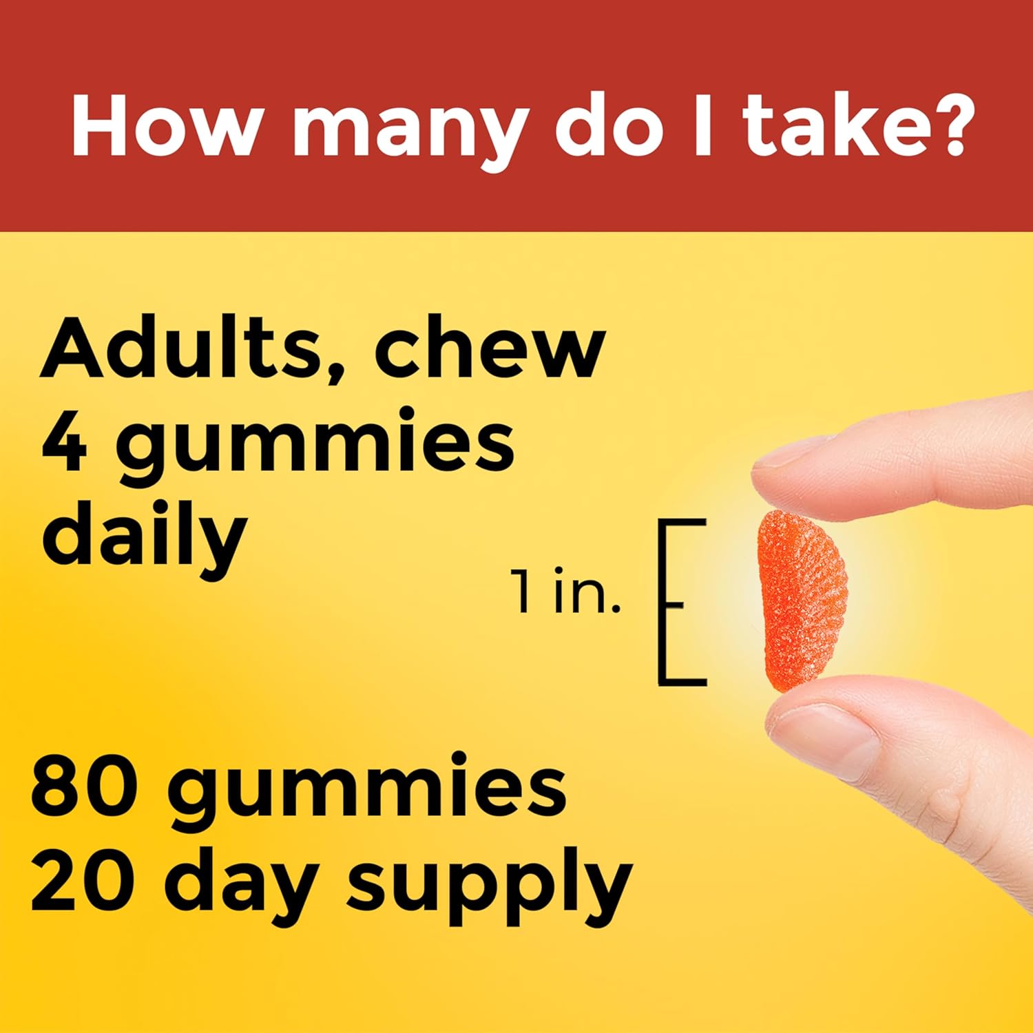 Nature Made Maximum Strength Dosage Vitamin C 1000mg per Serving, Adult Vitamin C Immune Support Gummies, 80 Gummies for Daily Immune Support, 20 Day Supply - görsel 5