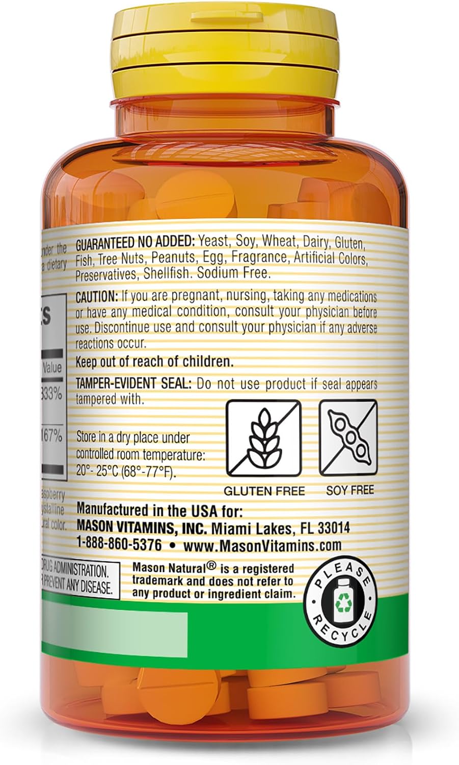 Mason Natural Vitamin B12 5000 mcg Sublingual Tablets, Raspberry Flavour, 30 Count - görsel 3