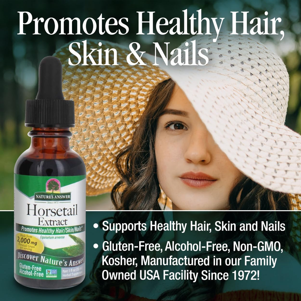 Nature's Answer Horsetail Extract (Alcohol Free) - 1 fl oz (30 ml) Super Concentrated - görsel 4