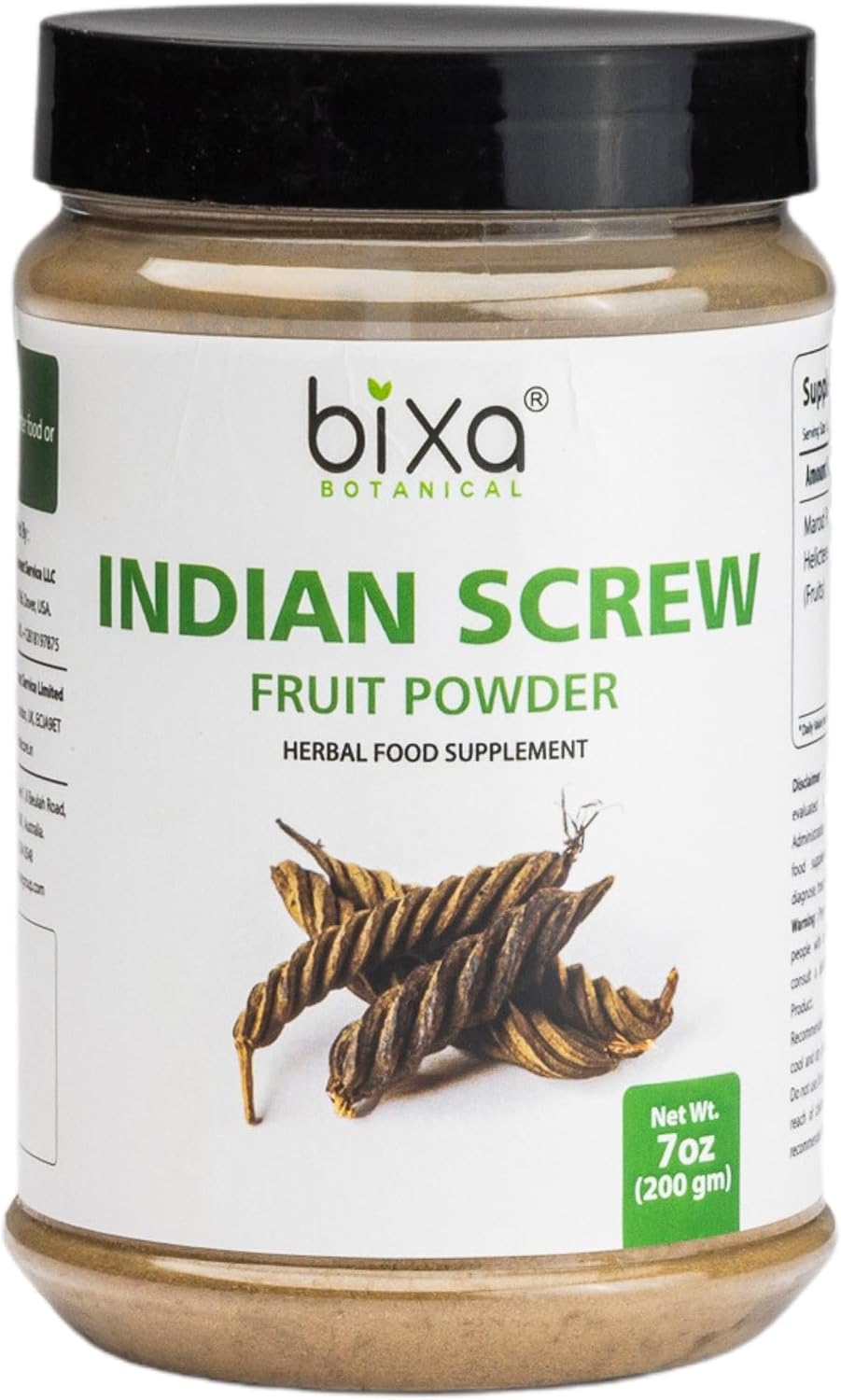 bixa BOTANICAL Indian Screw Tree Powder (Helicteres isora) - 7 oz (200g) - görsel 1