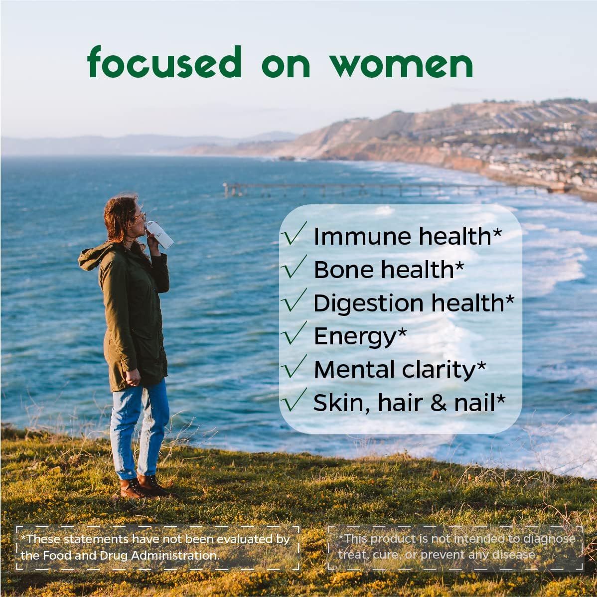 Zenkgo Women's Vitamins + Probiotics 25B CFU with Organic Whole Foods - görsel 3