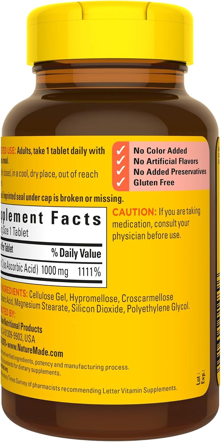 Nature Made Vitamin C 1000 mg Tablets, 300 Tablets (Pack of 3) - görsel 9