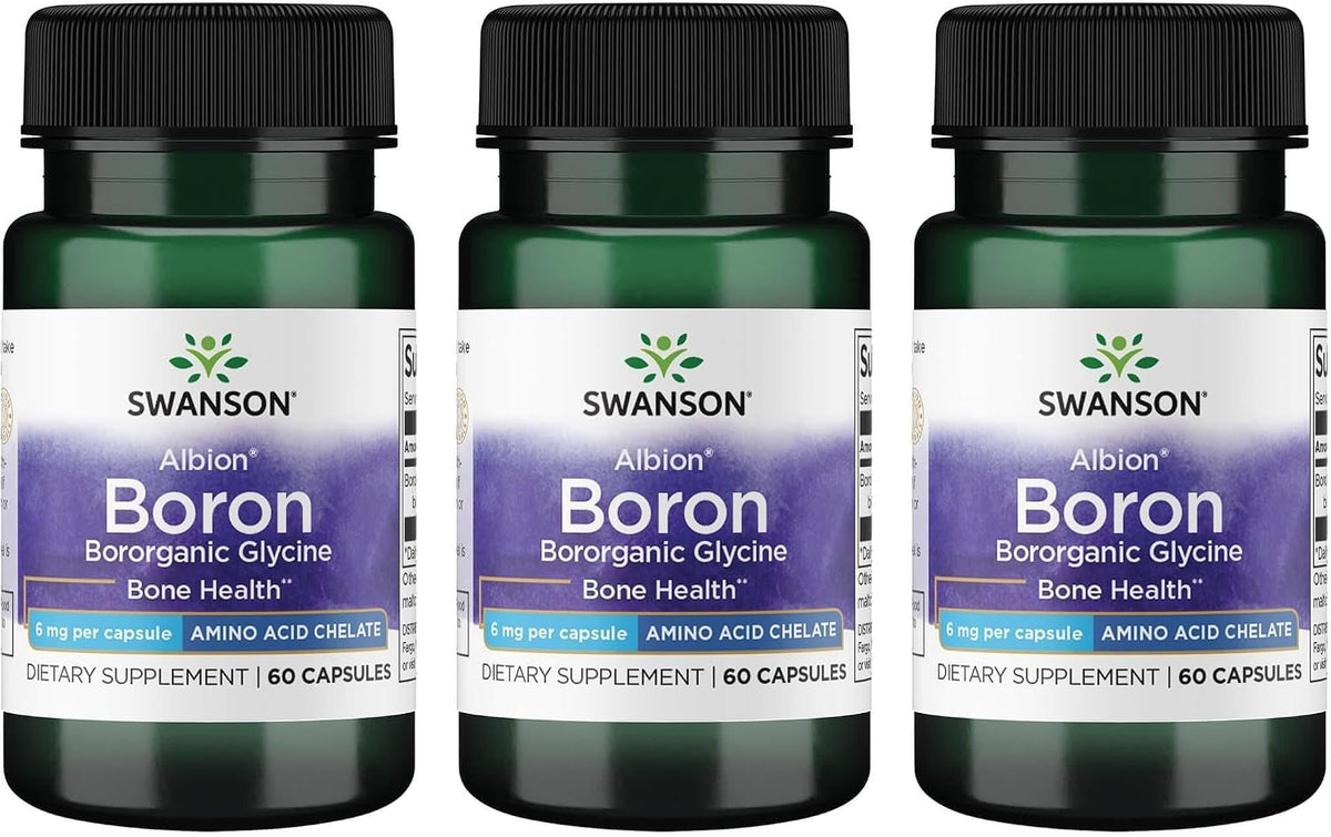 Swanson Boron from Albion - Boroganic Glycine Supplement, 60 Capsules, 6mg Each - görsel 9