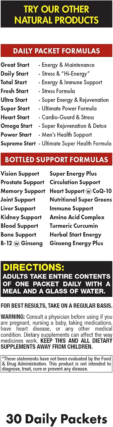Daily Start All-in-One Daily Vitamin Pack - Energy and Focus - 30-Day Supply - görsel 3