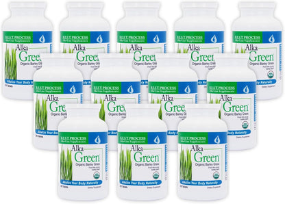 Alka•Green Tablets (6 Pack) – Organic Barley Grass Supplement with Enzymes & Amino Acids