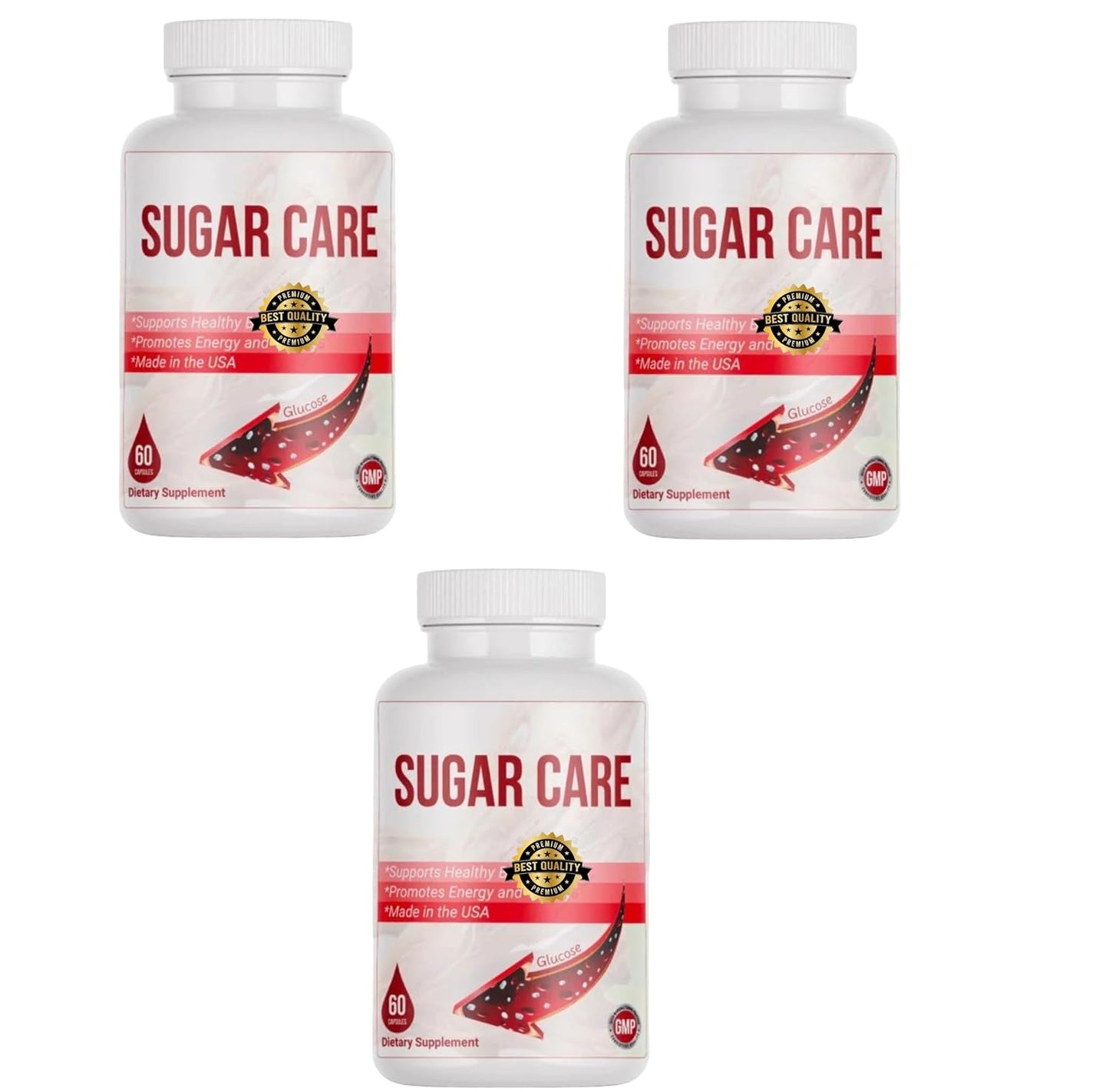 Generic Sugar Care Herbal Supplement with Red Ginseng, 3 Bottles - görsel 1