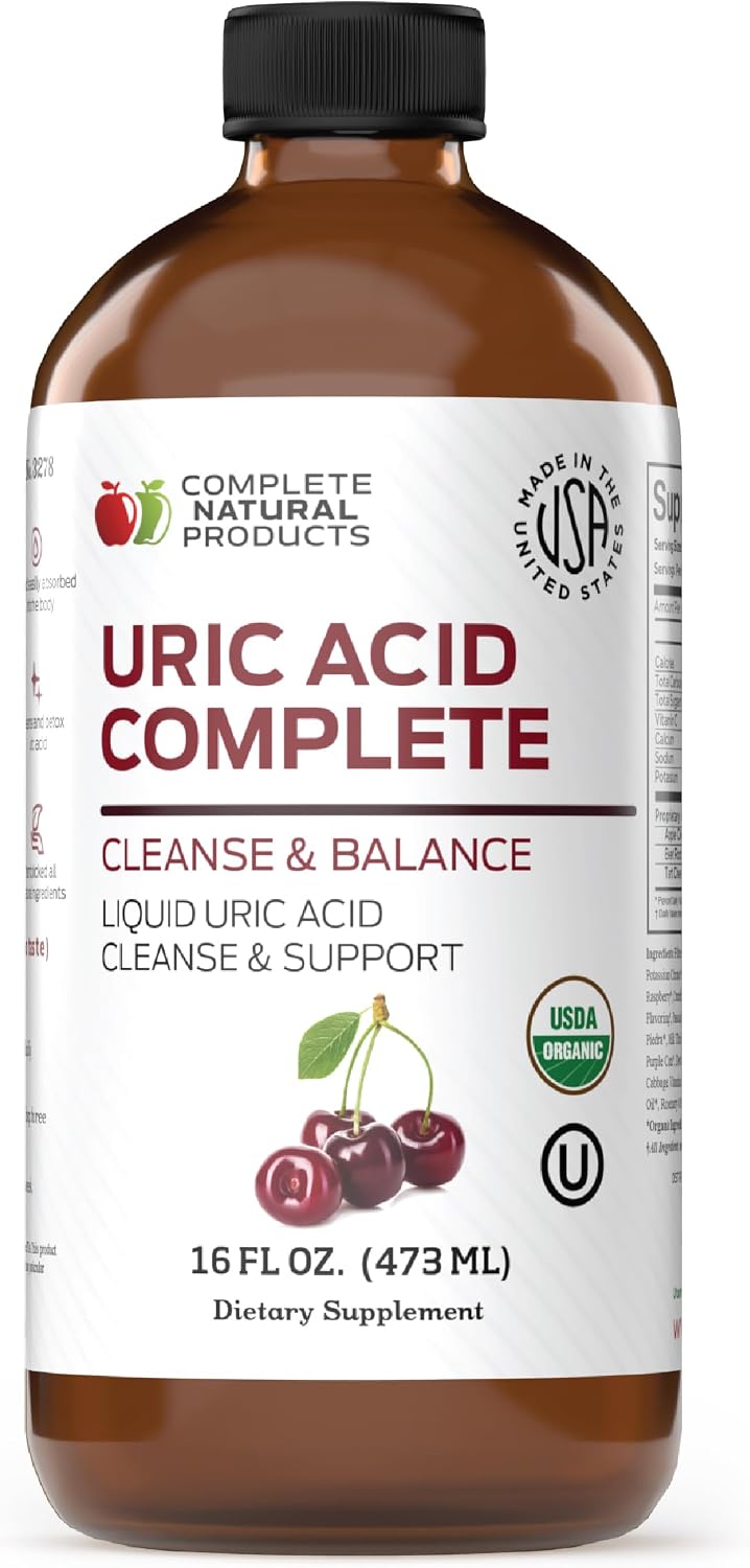Complete Natural Uric Acid Complete - Liquid Supplement for Uric Acid Cleansing, Kidney Health & Blood Circulation - görsel 9