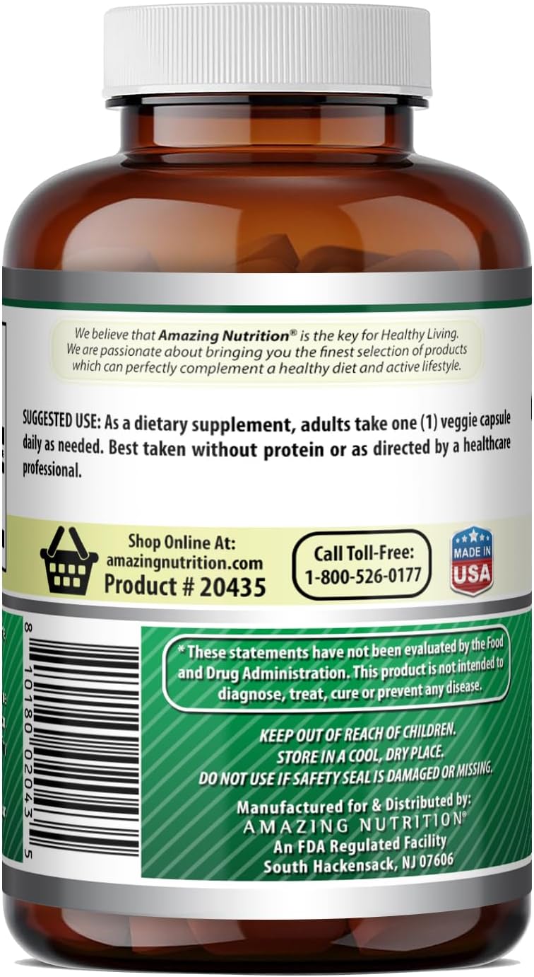 Amazing Formulae GABA Supplement | 750 mg per Serving | 100 Veggie Capsules | Non-GMO | Gluten-free | Made in USA - görsel 4