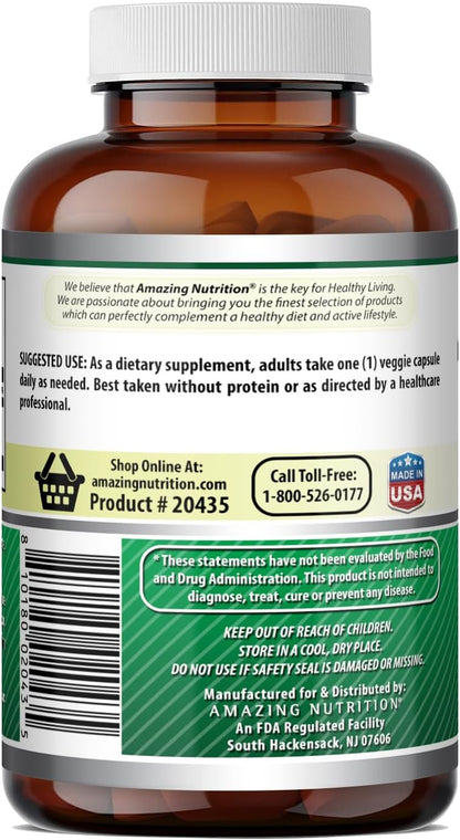 Amazing Formulae GABA Supplement | 750 mg per Serving | 100 Veggie Capsules | Non-GMO | Gluten-free | Made in USA