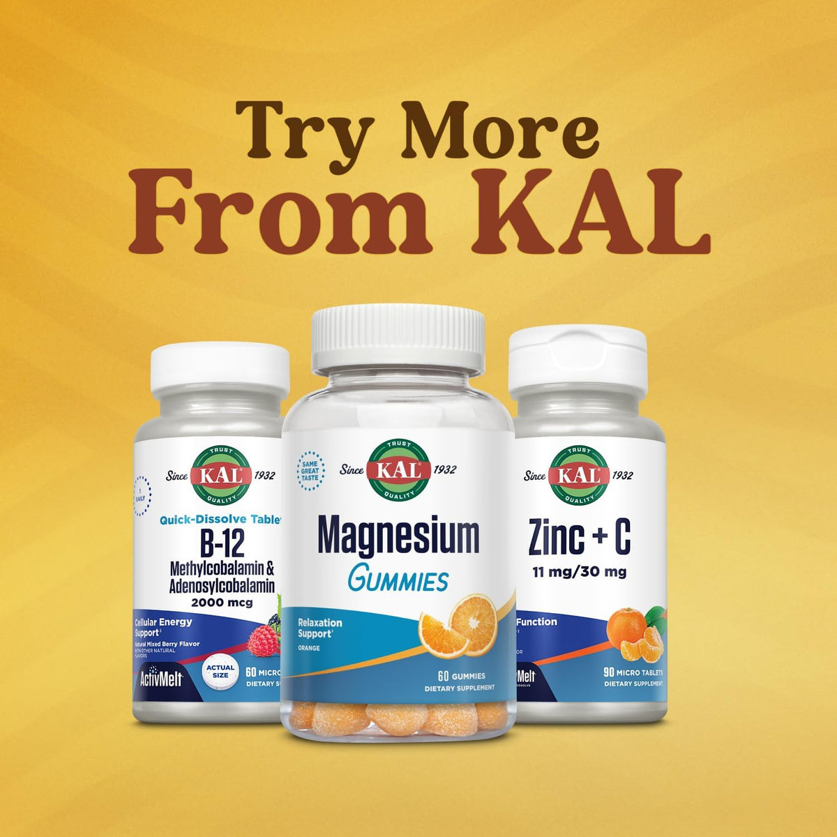 KAL Vitamin B12 Methylcobalamin & Adenosylcobalamin 2000 µg ActivMelt - Mixed Berry, 60 Micro Tablets - görsel 6