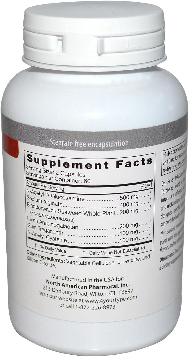 D'Adamo Deflect® O, Lectin Blocking Formula, 120 Vegetarian Capsules - görsel 2