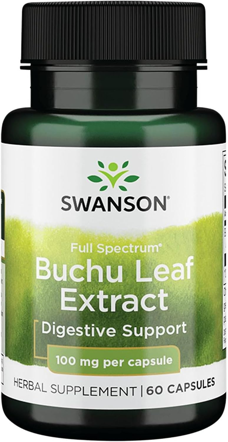 Swanson Buchu Leaf – 4:1 Extract – Herbal Supplement – 60 Capsules (100mg Each) - görsel 1