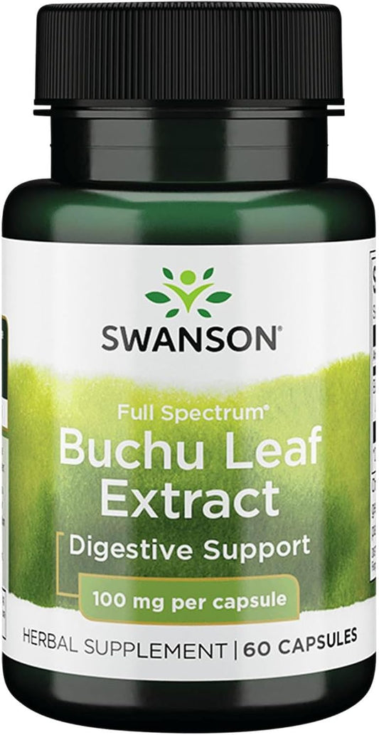 Swanson Buchu Leaf – 4:1 Extract – Herbal Supplement – 60 Capsules (100mg Each)