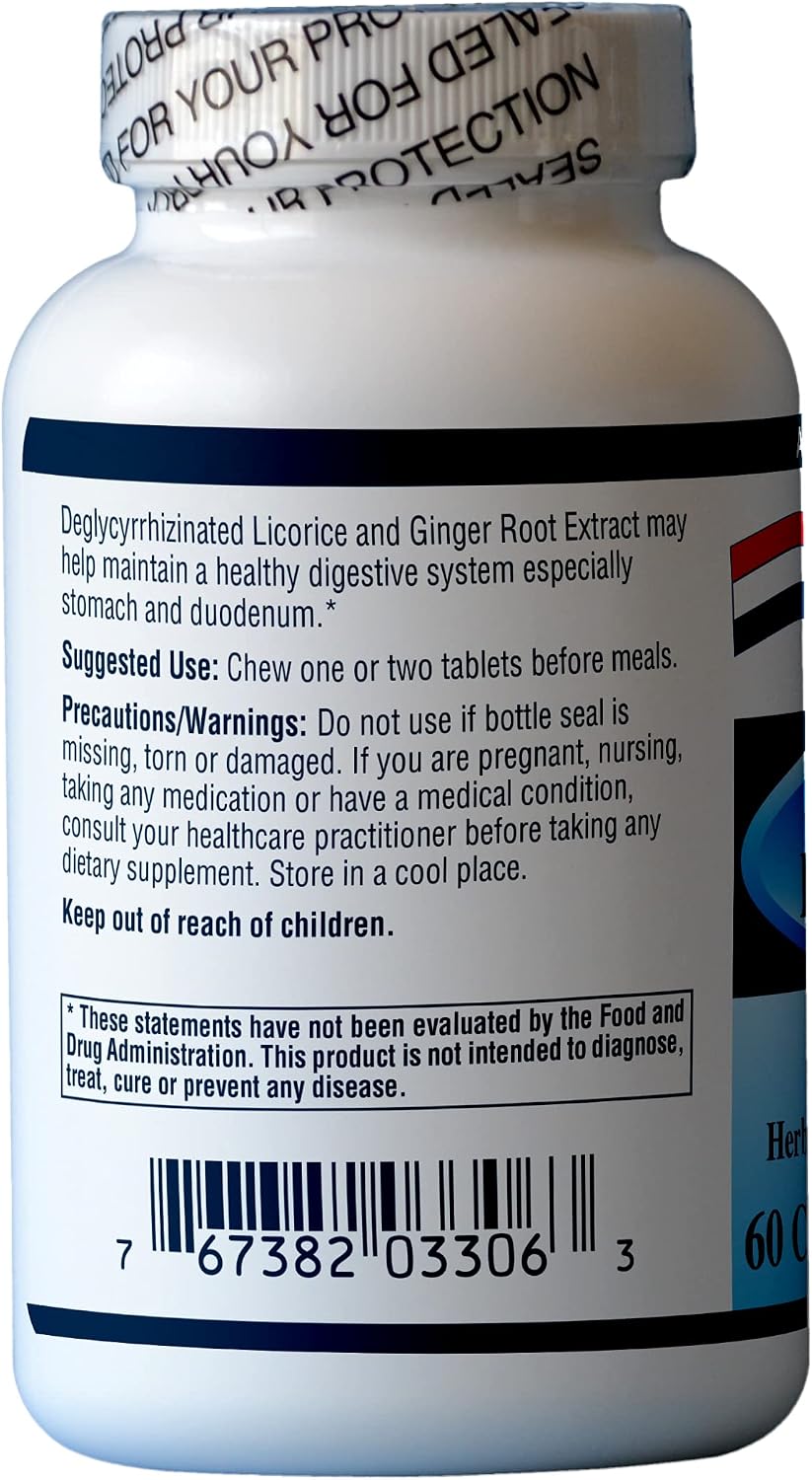 AFI DGL Plus Ginger Chewable Tablets - 60 Tablets - görsel 2