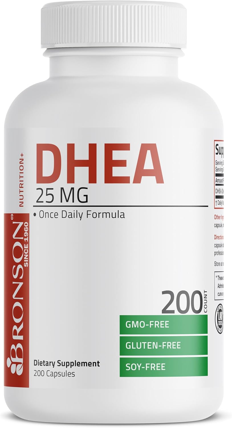 Bronson DHEA 25 mg Once Daily Formula, 200 Capsules - görsel 5