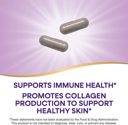 Nature's Way Vitamin C with Rose Hips - Powerful Antioxidant & Immune Function Support - Collagen for Healthy Skin - 1,000mg Vitamin C - 100 Count (50 Servings, 2-Pack)