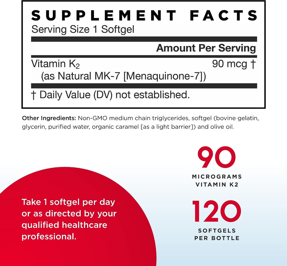 Jarrow Formulae MK-7 90 mcg - 120 Softgels, Pack of 2 - Vitamin K2 for Bone and Cardiovascular Support - görsel 2