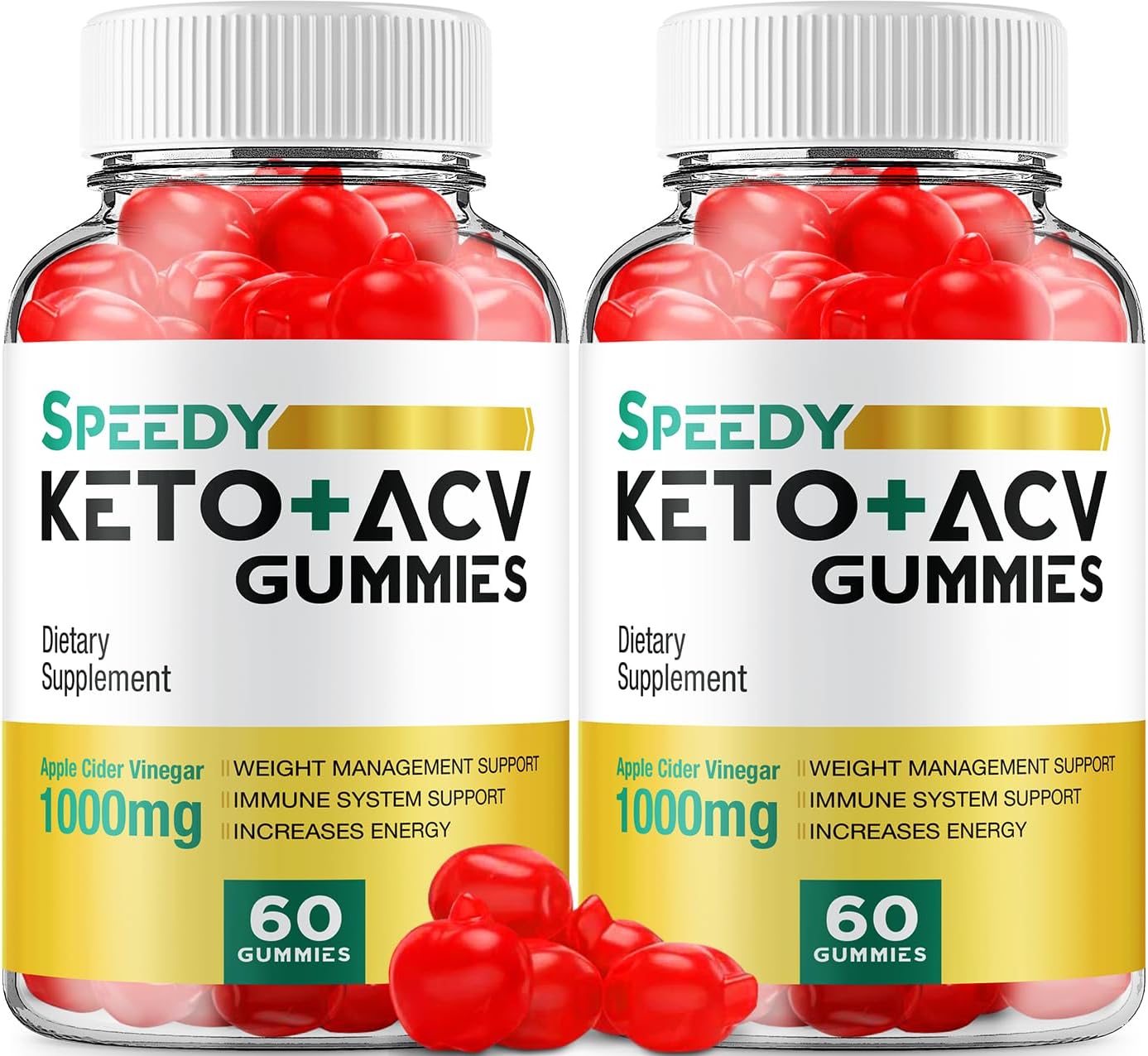 Speedy Keto ACV Gummies – Advanced Formula with Apple Cider Vinegar, Vitamin B12, Beetroot & Pomegranate – 120 Gummies (2-Pack) - görsel 1
