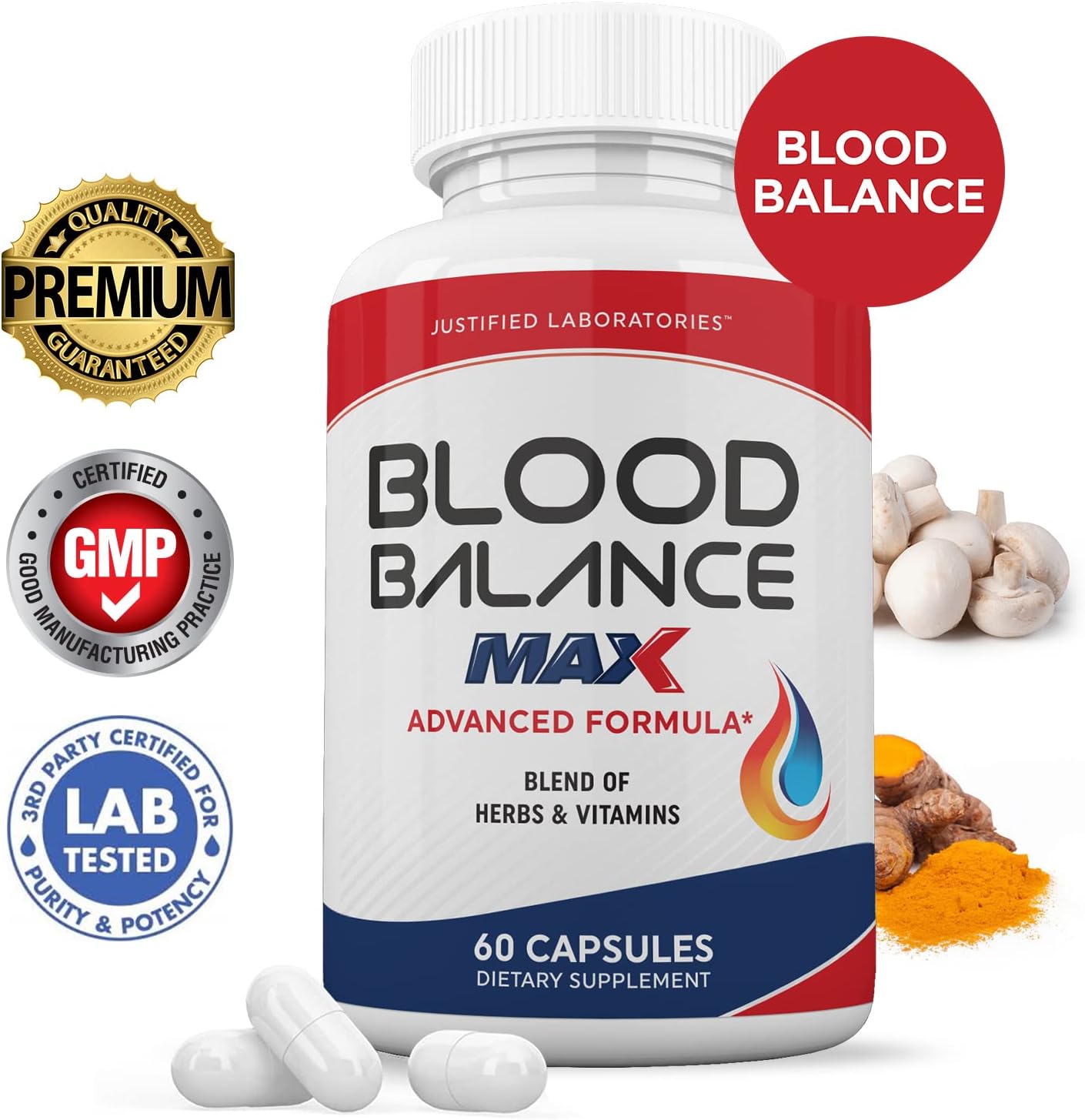 Justified Laboratories Blood Balance Max, 60 Capsules (Pack of 2) - görsel 2