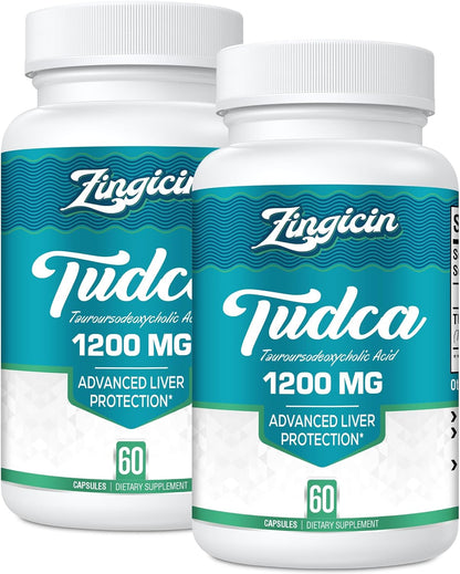Zingicin TUDCA Supplement 1200mg - 60 Veggie Capsules