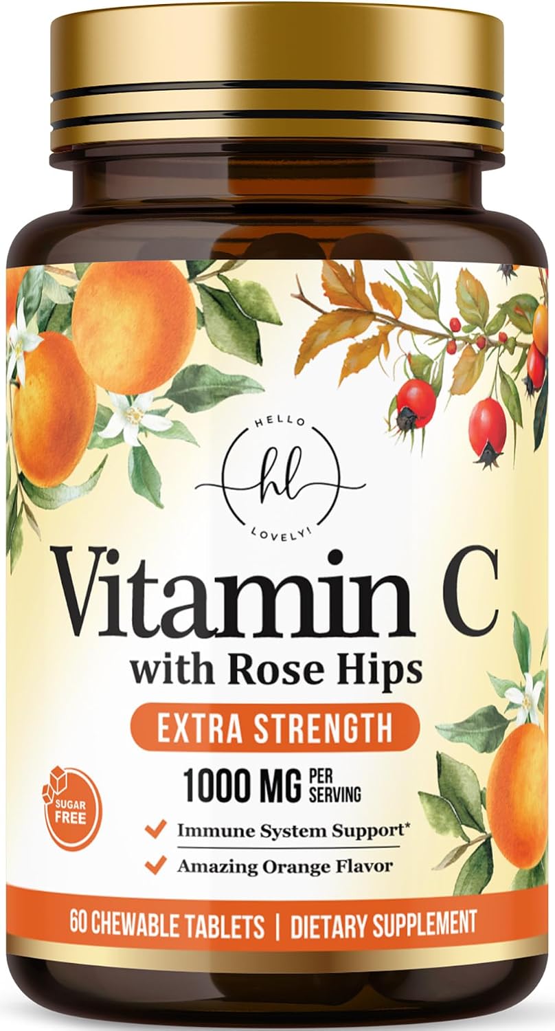 Hello Lovely! Vitamin C 1000mg Chewable Tablets with Rose Hips & Bioflavonoids - görsel 1