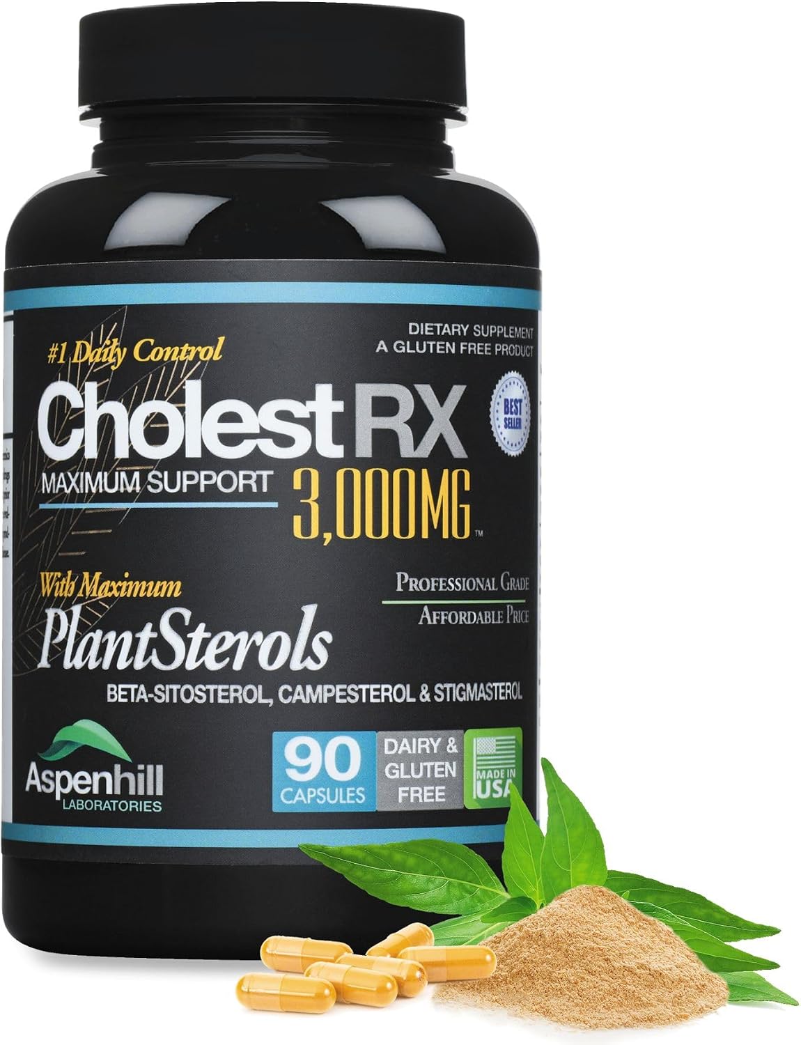 Triple Strength PhytoSterol Complex - CholestRX - Beta-Sitosterol 3,000mg - 90 Capsules - görsel 1