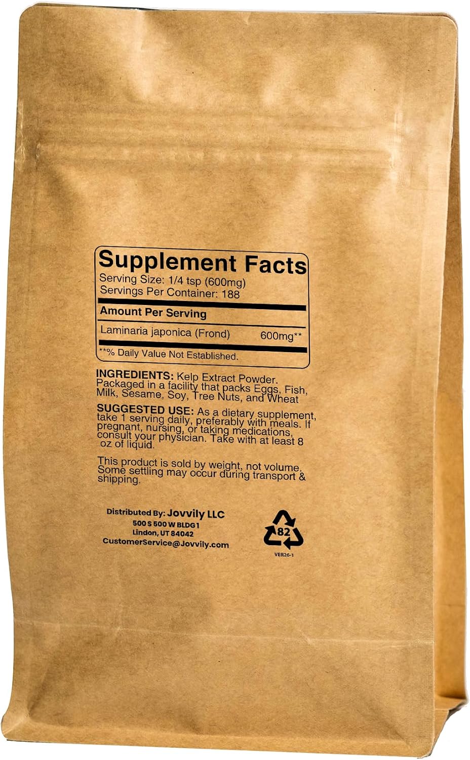 Jovvily Kelp Extract Powder - 113g - Superfood - No Additives - Always Pure - görsel 2