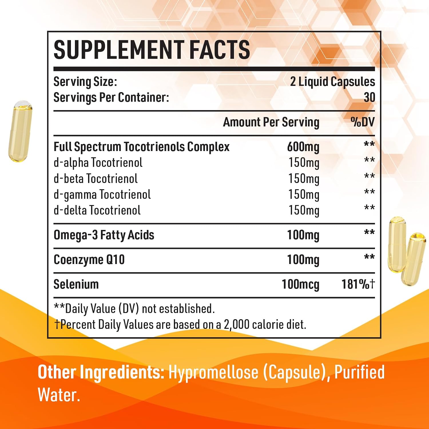 Kroppssund Tocotrienols 800mg Food Supplement – 60 Liquid Capsules - görsel 6