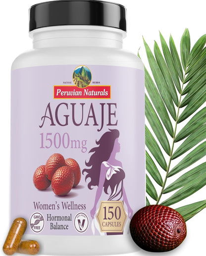 Peruvian Naturals Aguaje Capsules for Women (150 Capsules) - Natural Curves Support